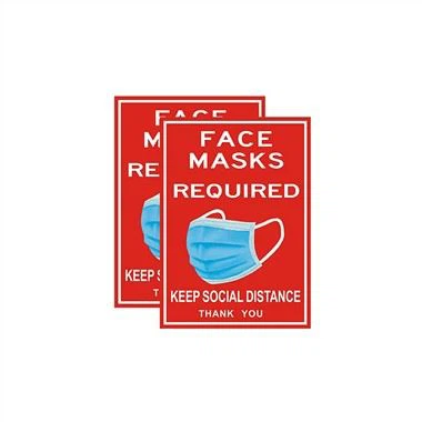 मास्क पहनना आवश्यक सुरक्षित चिन्ह है