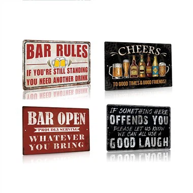 विंटेज बार पब फनी साइन्स