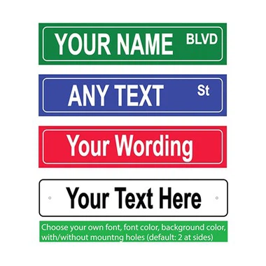 कस्टम स्ट्रीट नाम एल्युमिनियम साइन्स